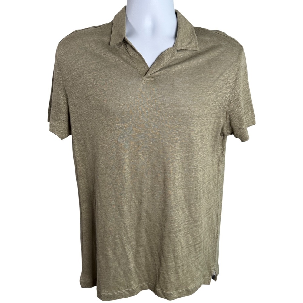 Massimo‎ Dutti Mens Linen Polo Shirt Sz S